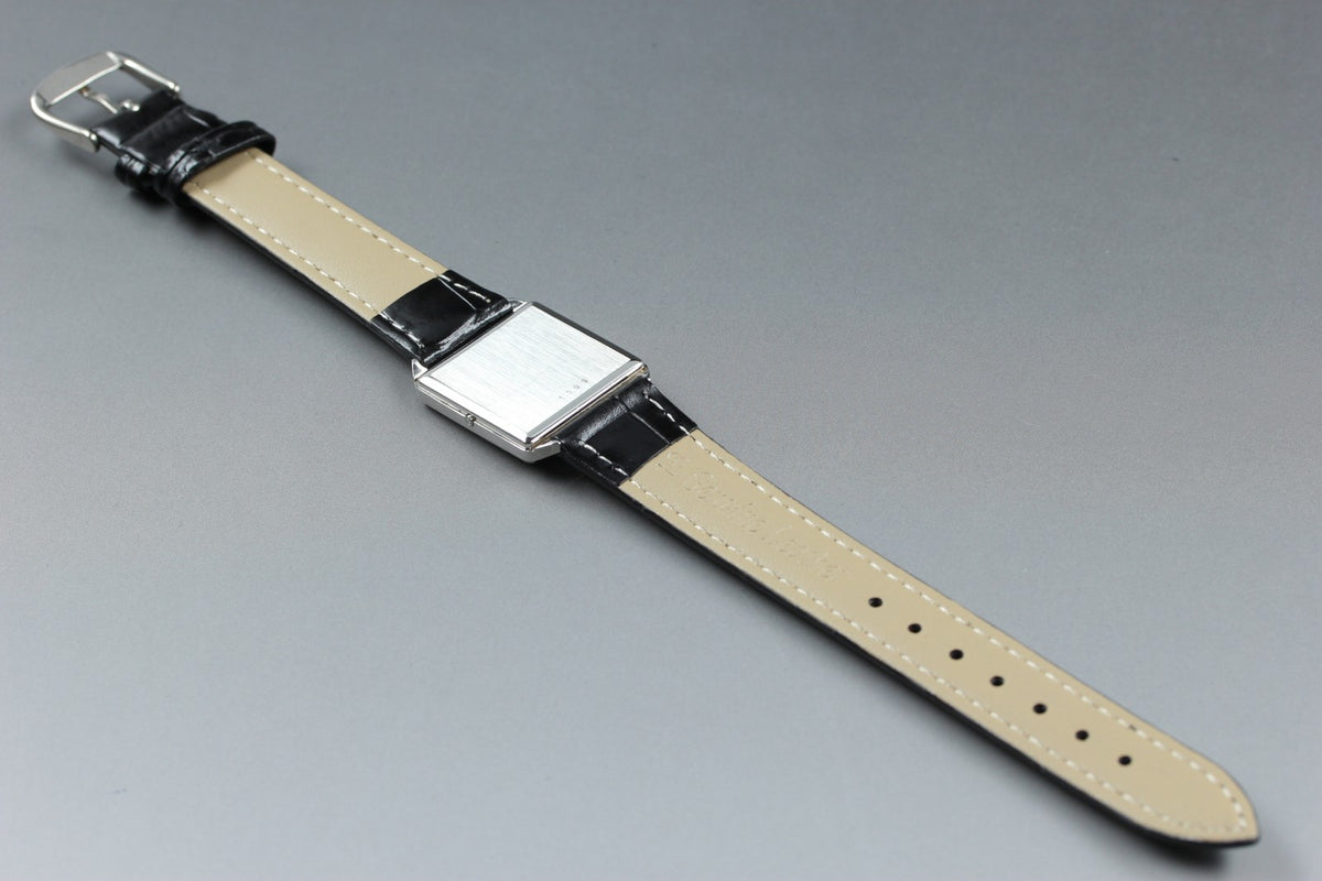 1980 Near MINT OMEGA De Ville 23mm 591.0087 Quartz Silver Dial Women's Vintage