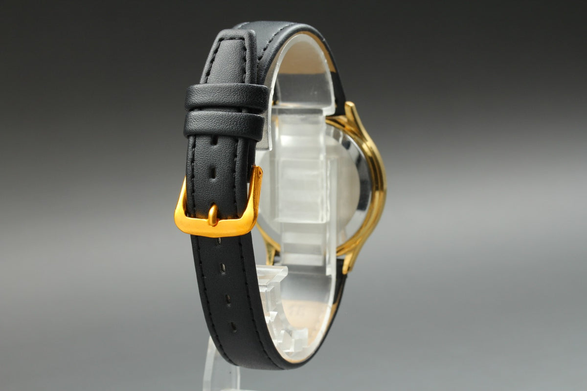 1977 Near MINT OMEGA De Ville 35mm 192.0033 Quartz Gold Dial Men's Watch Vintage
