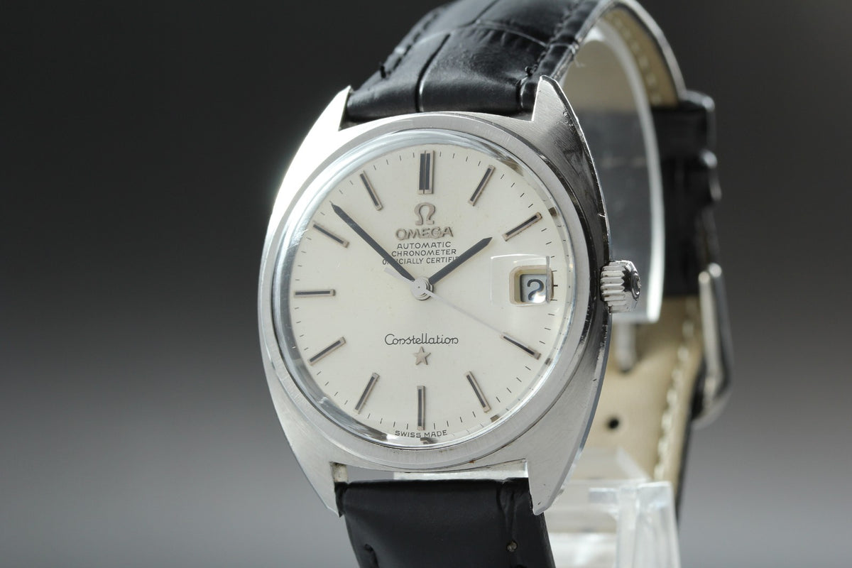Serviced 1968 Near MINT OMEGA Constellation 34mm 168.017 Automatic Silver Men's