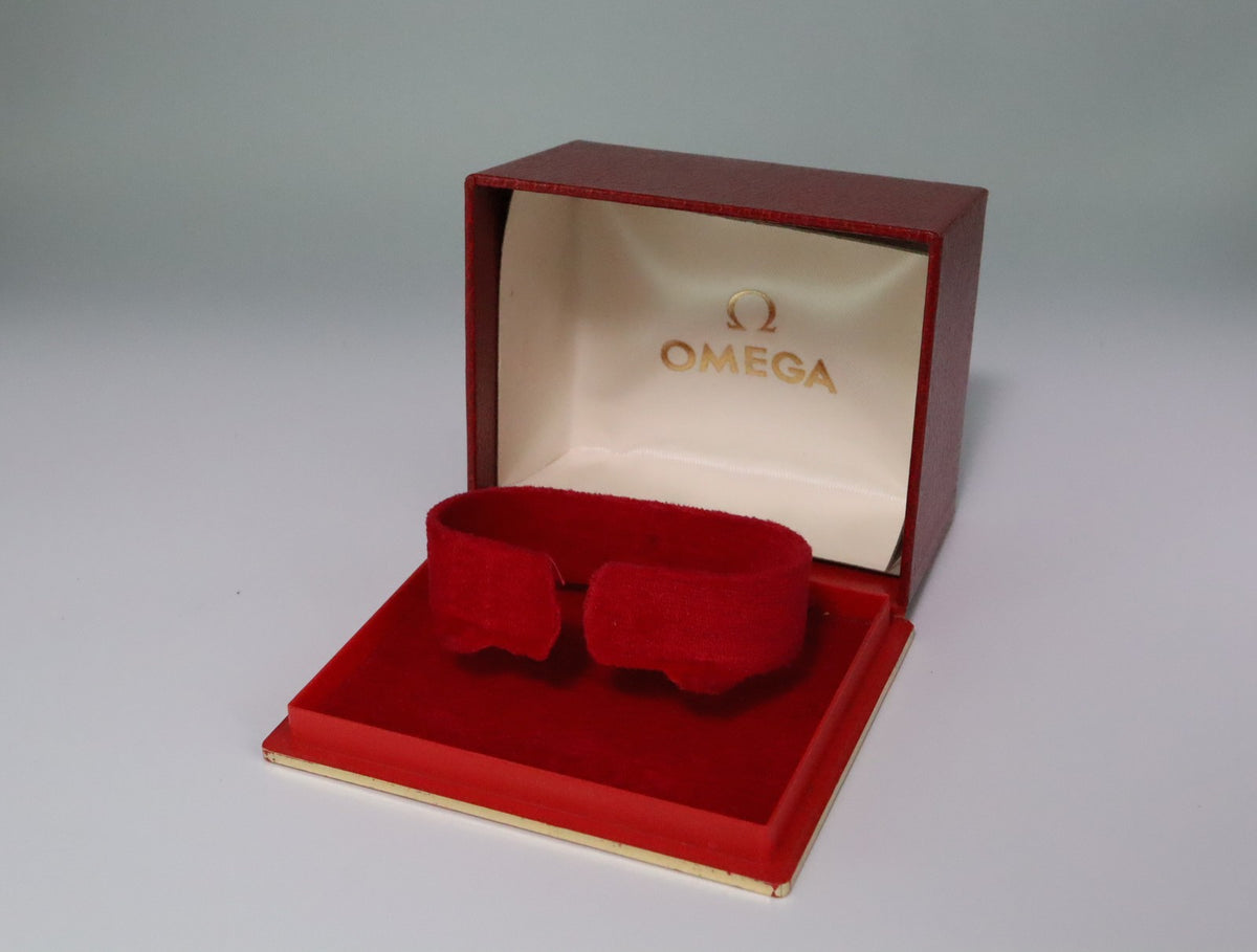 Near MINT OMEGA Vintage Red Watch Box Genuine Case Only From JAPAN #3112