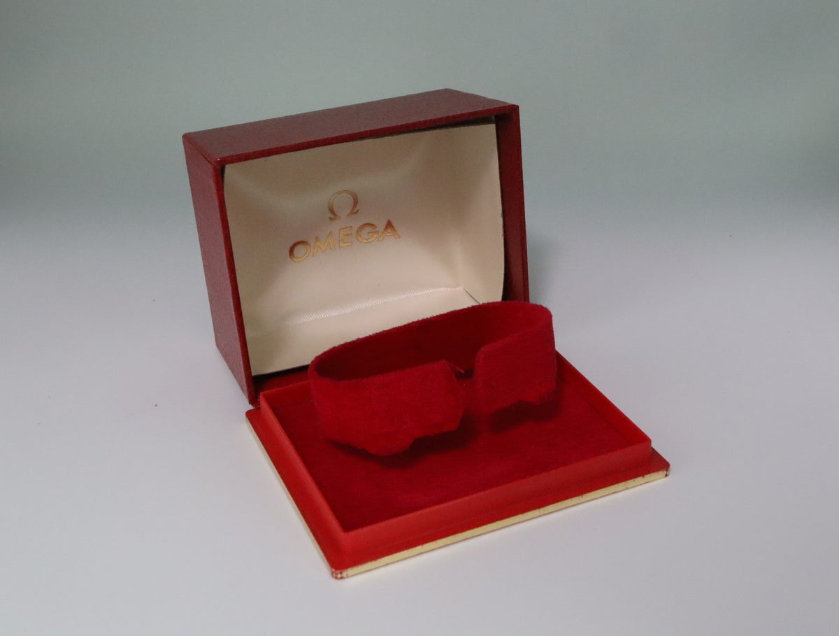 Near MINT OMEGA Vintage Red Watch Box Genuine Case Only From JAPAN #3112