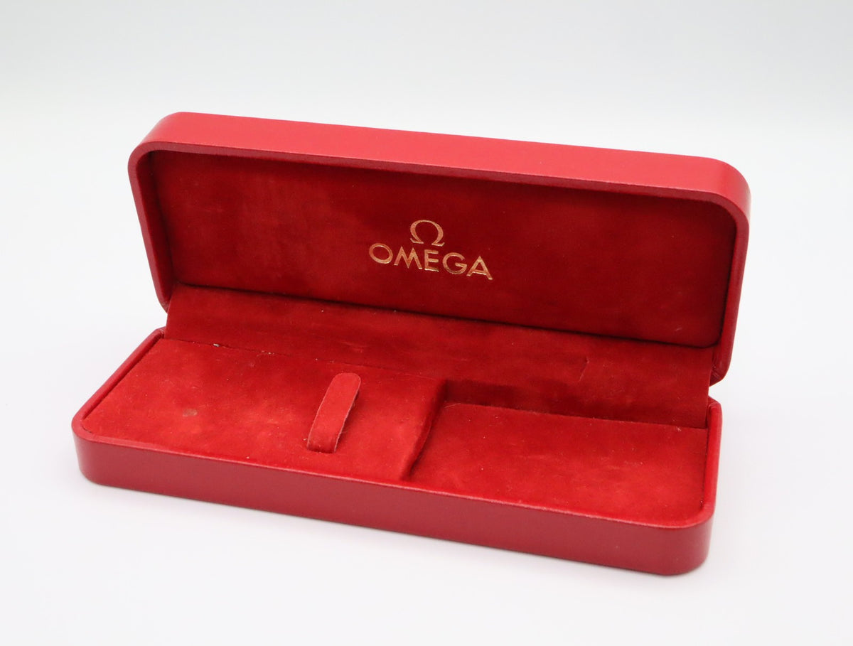 Near MINT OMEGA Vintage Red Watch Box Genuine Case Only From JAPAN #3113