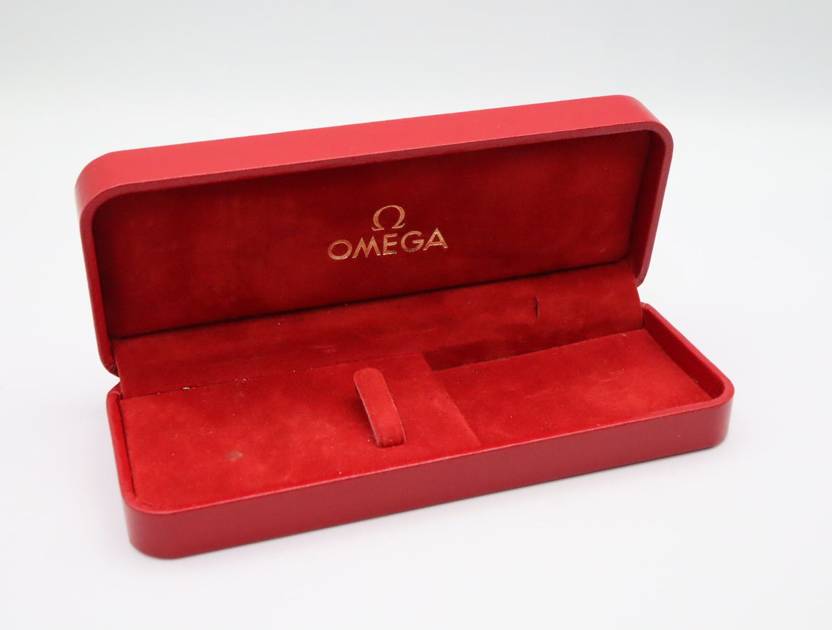 Near MINT OMEGA Vintage Red Watch Box Genuine Case Only From JAPAN #3113