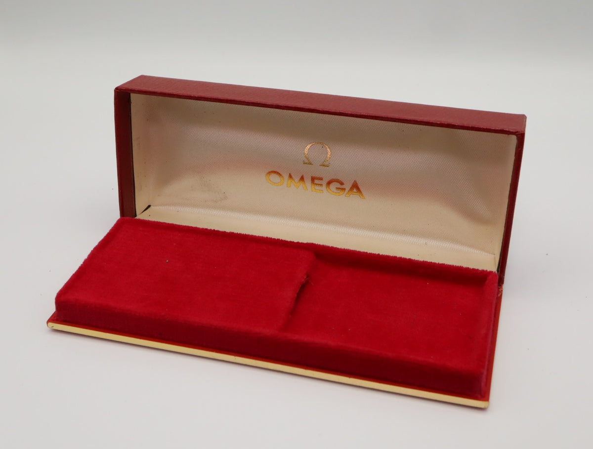Near MINT OMEGA Vintage Red Watch Box Genuine Case Only From JAPAN #3109