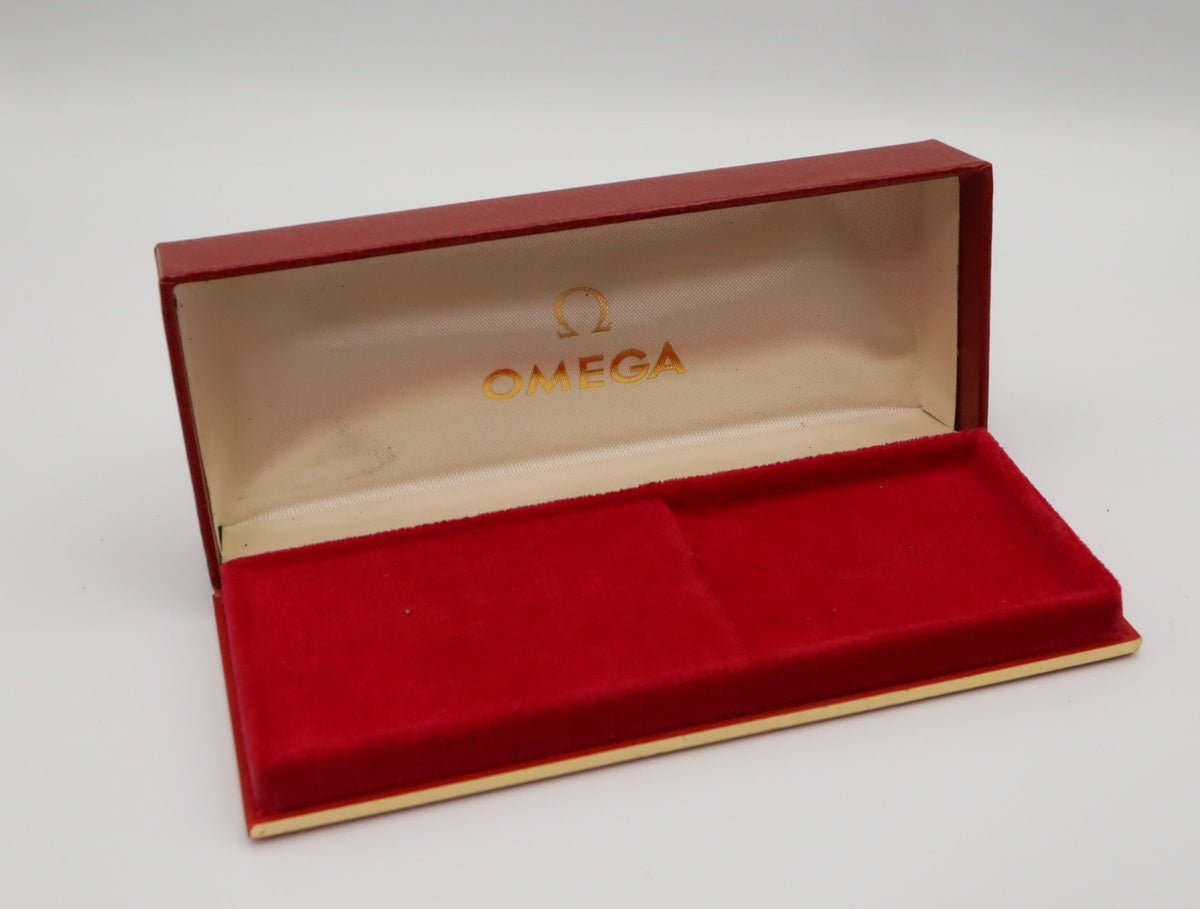 Near MINT OMEGA Vintage Red Watch Box Genuine Case Only From JAPAN #3109