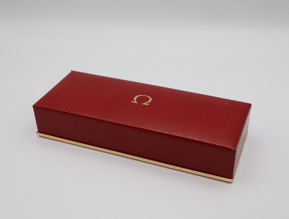 Near MINT OMEGA Vintage Red Watch Box Genuine Case Only From JAPAN #3109