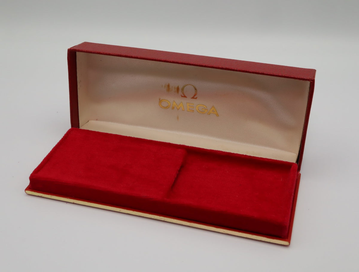 Near MINT OMEGA Vintage Red Watch Box Genuine Case Only From JAPAN #3107