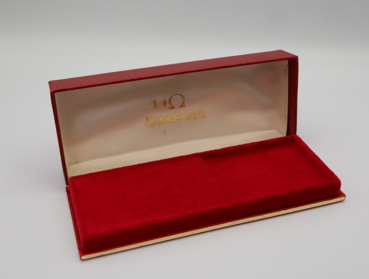 Near MINT OMEGA Vintage Red Watch Box Genuine Case Only From JAPAN #3107