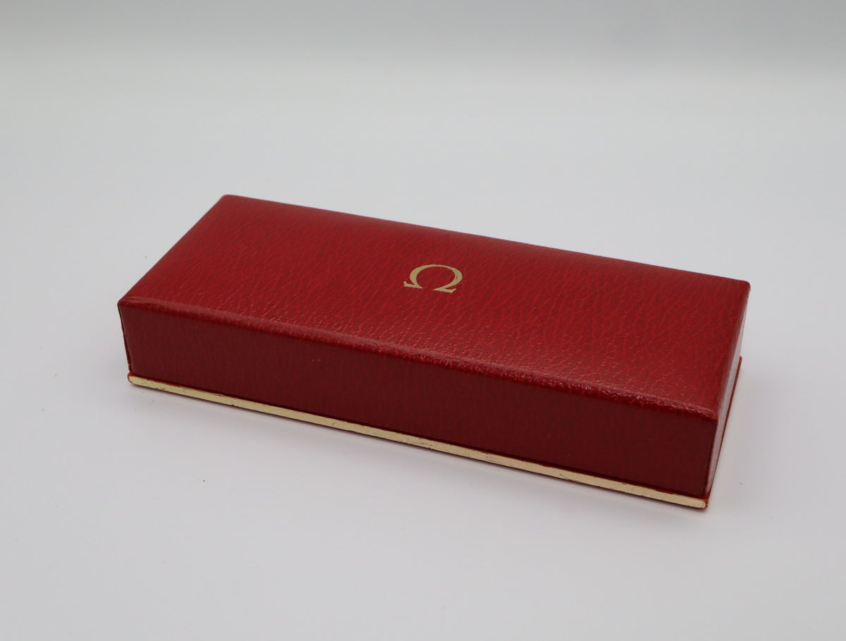 Near MINT OMEGA Vintage Red Watch Box Genuine Case Only From JAPAN #3107