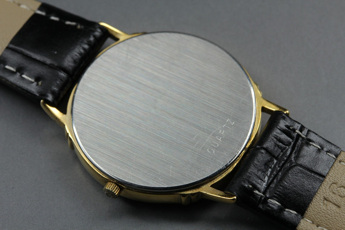 Serviced 1985 OMEGA De Ville 29mm 191.0229 Quartz Gold Dial Men's Vintage Exc+5