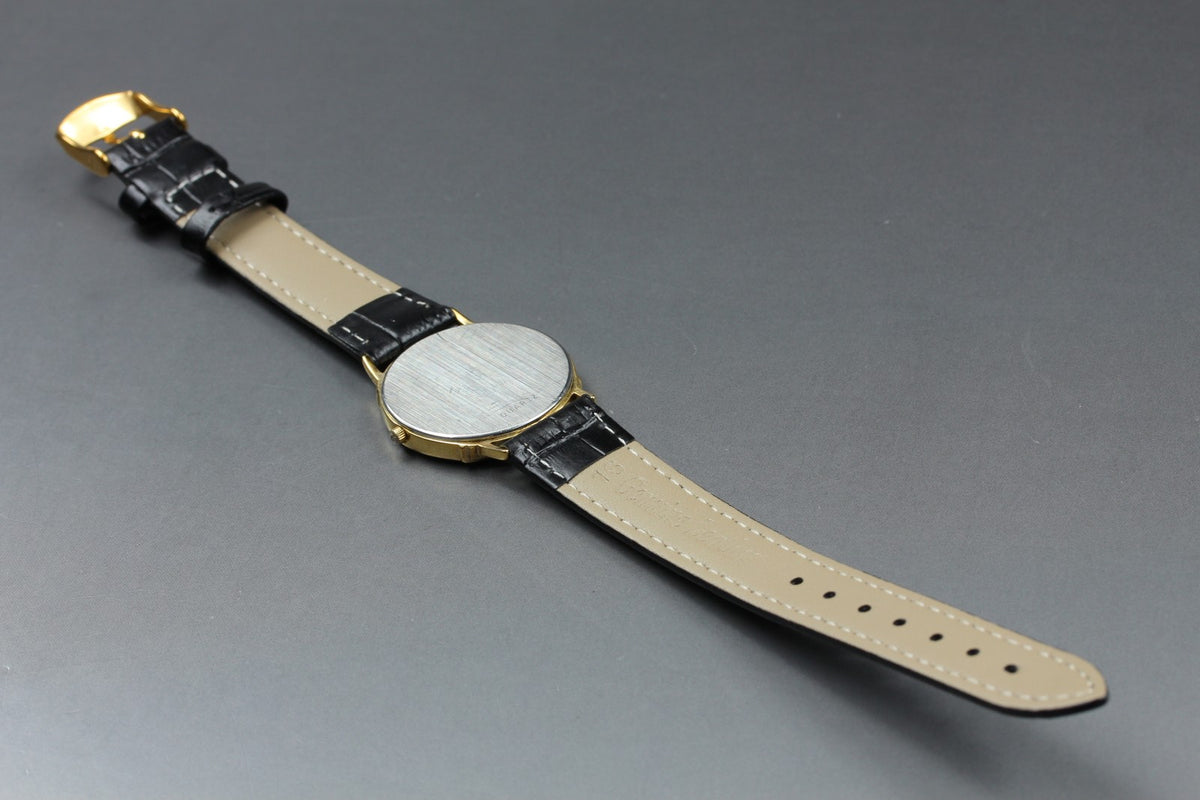Serviced 1985 OMEGA De Ville 29mm 191.0229 Quartz Gold Dial Men's Vintage Exc+5