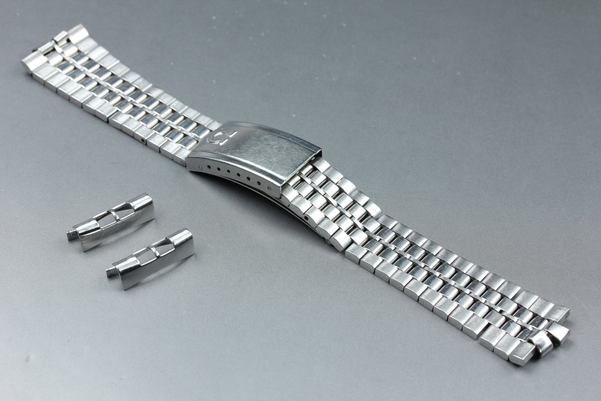 Near MINT OMEGA Bracelet 20mm FF741/2045 Stainless steel Silver Men's Vintage