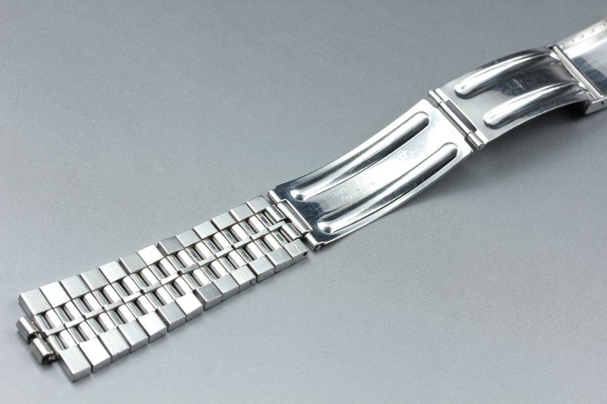 Near MINT OMEGA Bracelet 20mm FF741/2045 Stainless steel Silver Men's Vintage