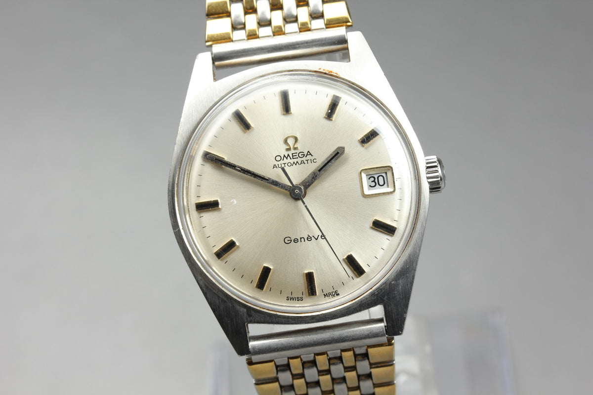 1969 Near MINT OMEGA Geneve 34mm 166.041 Automatic Silver Dial Men's Vintage