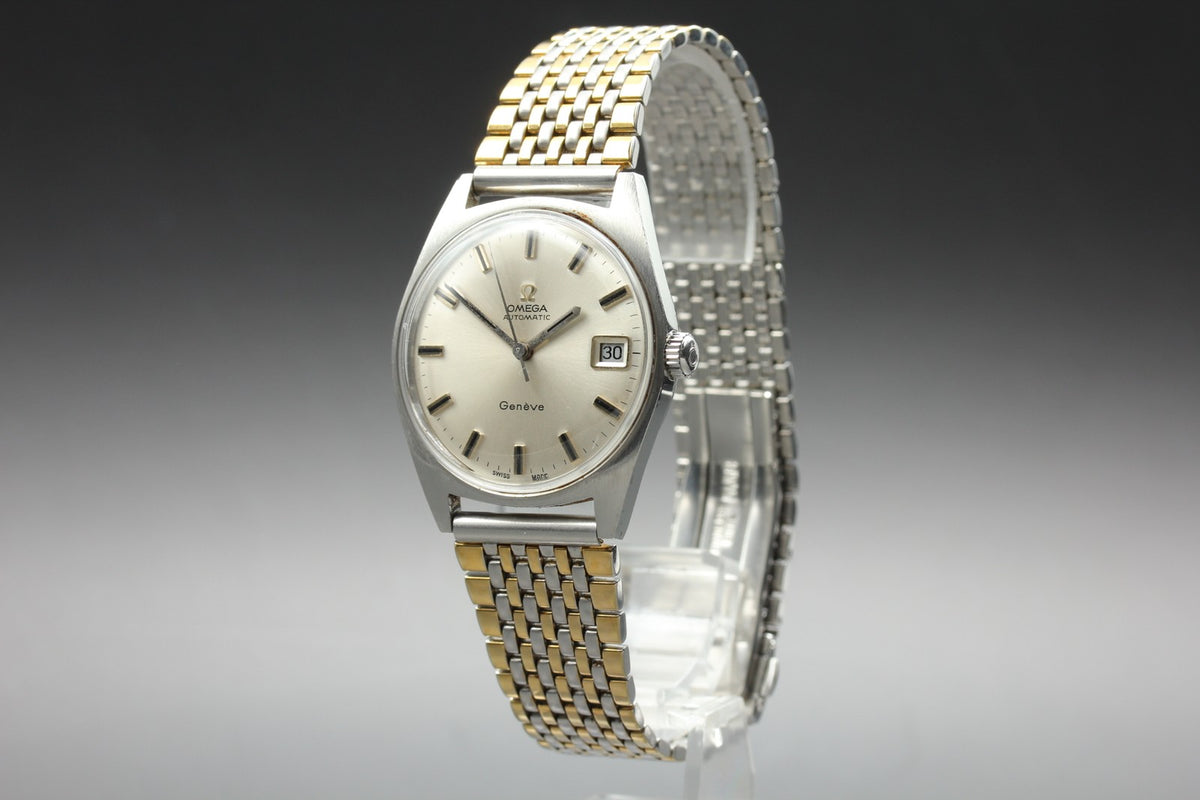 1969 Near MINT OMEGA Geneve 34mm 166.041 Automatic Silver Dial Men's Vintage