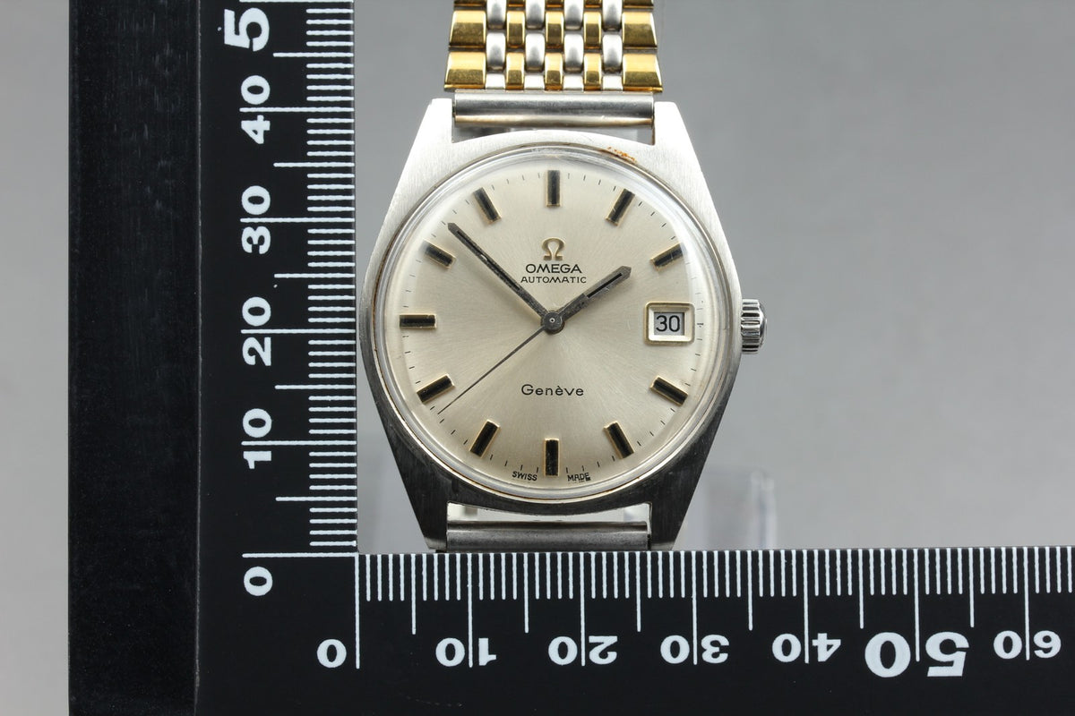 1969 Near MINT OMEGA Geneve 34mm 166.041 Automatic Silver Dial Men's Vintage