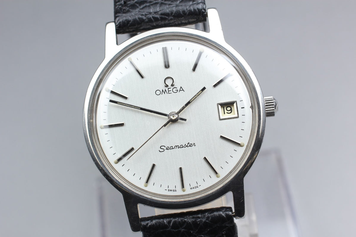 1978 Near MINT OMEGA Seamaster 35mm 136.0099 Manual Silver Dial Men's Vintage