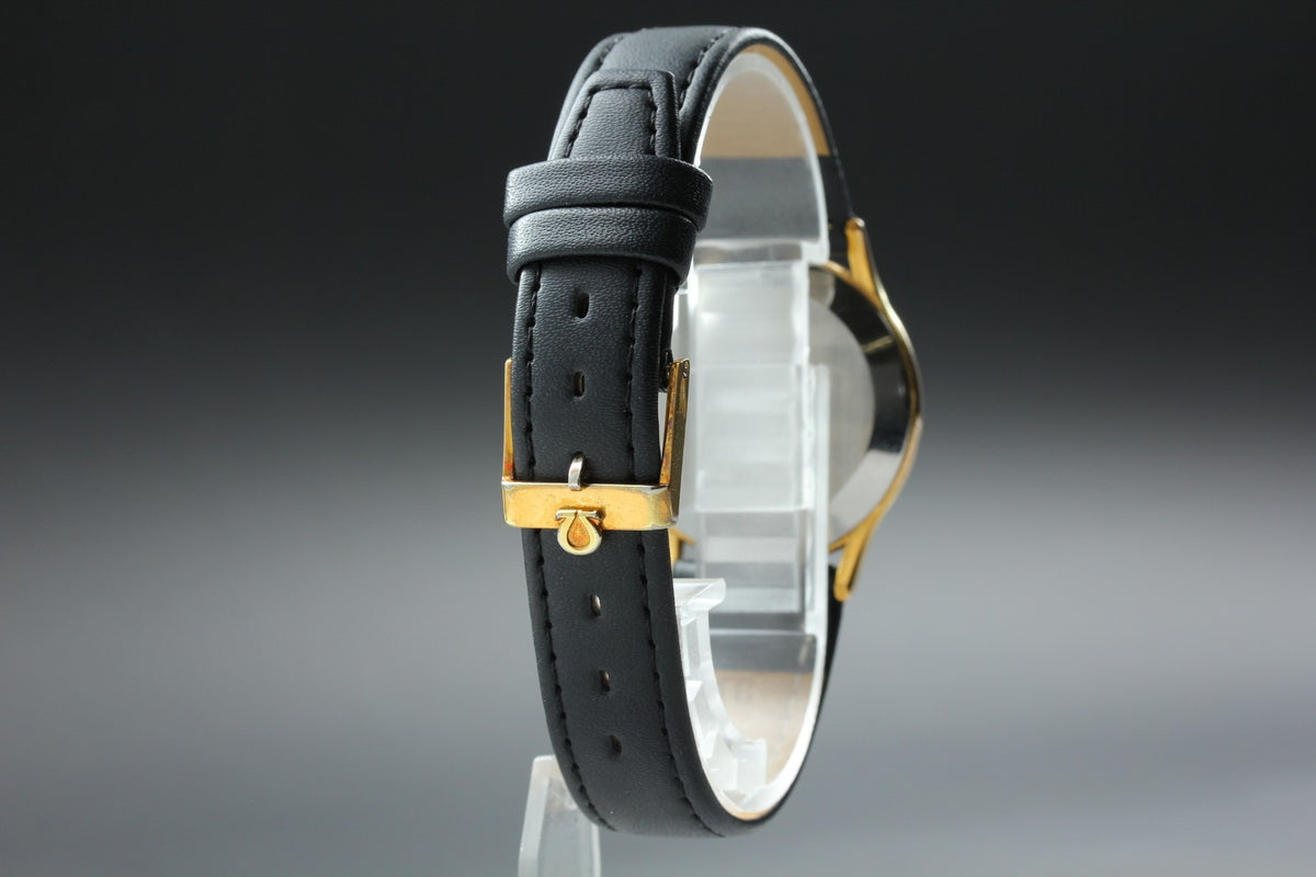 1979 Near MINT OMEGA De Ville 32mm 191.0072 Quartz Gold Dial Men's Watch Vintage