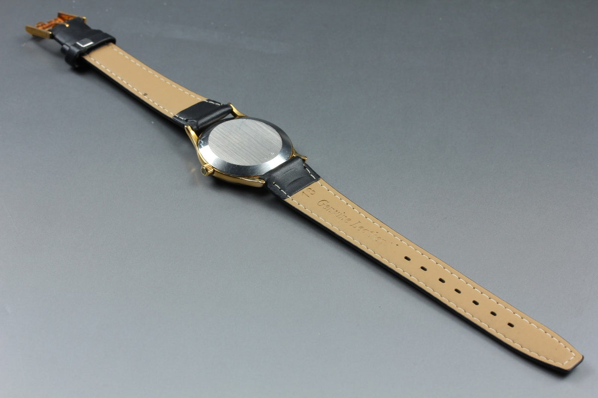 1979 Near MINT OMEGA De Ville 32mm 191.0072 Quartz Gold Dial Men's Watch Vintage