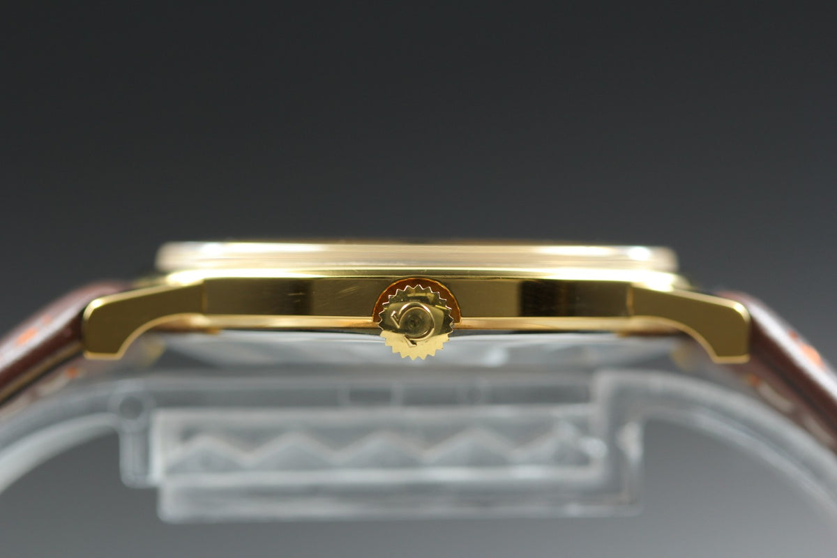 1978 MINT OMEGA De Ville 32mm 111.0140 Manual Gold Roman Dial Men's Vintage