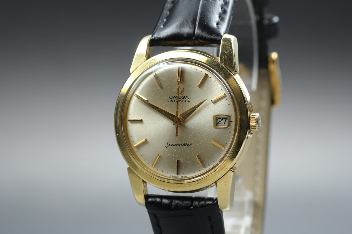 1963 Near MINT OMEGA Seamaster 33mm 166.009 Automatic Champagne Dial Men Vintage