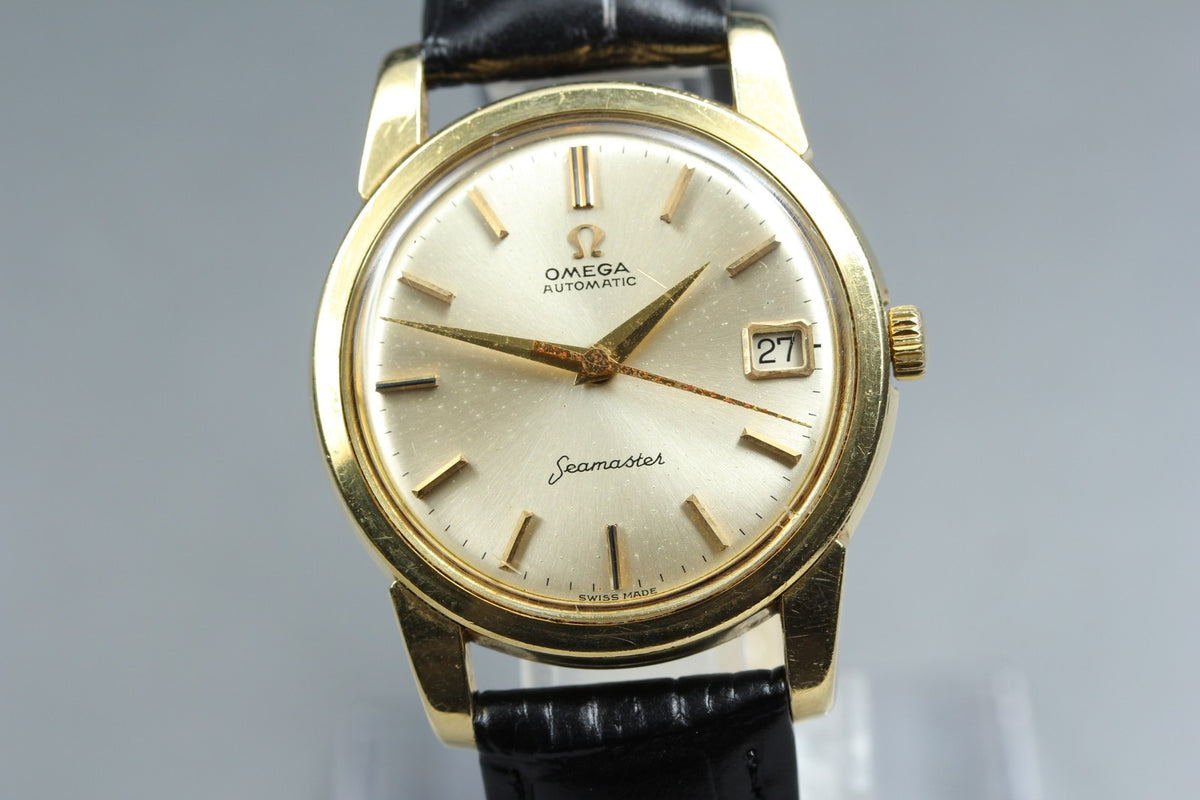 1963 Near MINT OMEGA Seamaster 33mm 166.009 Automatic Champagne Dial Men Vintage