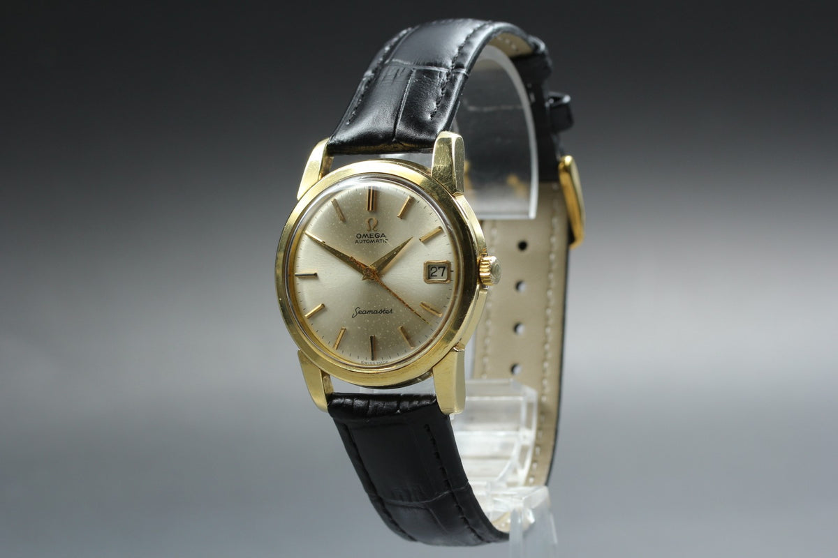 1963 Near MINT OMEGA Seamaster 33mm 166.009 Automatic Champagne Dial Men Vintage