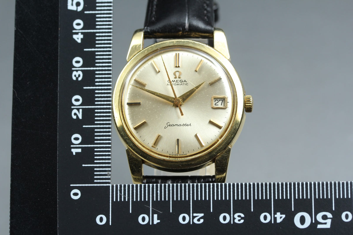1963 Near MINT OMEGA Seamaster 33mm 166.009 Automatic Champagne Dial Men Vintage