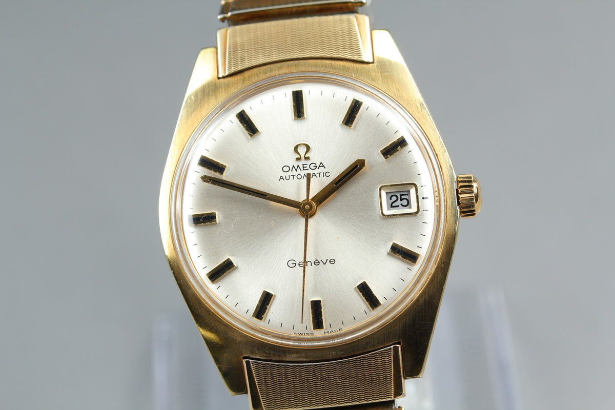 1968 Near MINT OMEGA Geneve 34mm 166.041 Automatic Champagne Dial Men's Vintage