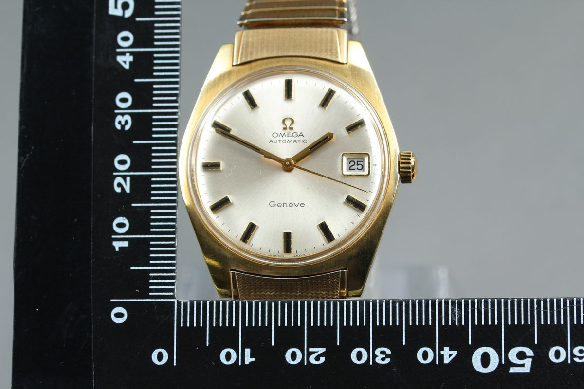 1968 Near MINT OMEGA Geneve 34mm 166.041 Automatic Champagne Dial Men's Vintage