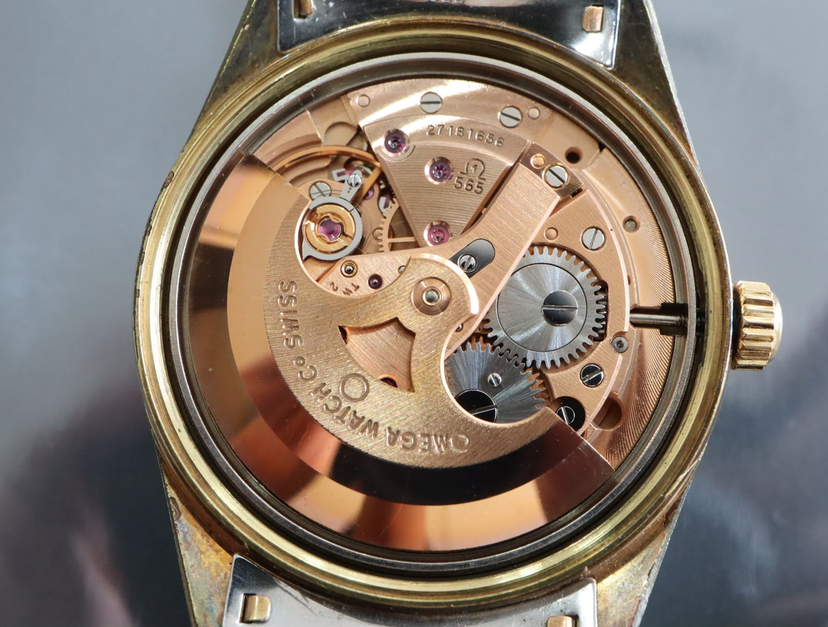 1968 Near MINT OMEGA Geneve 34mm 166.041 Automatic Champagne Dial Men's Vintage