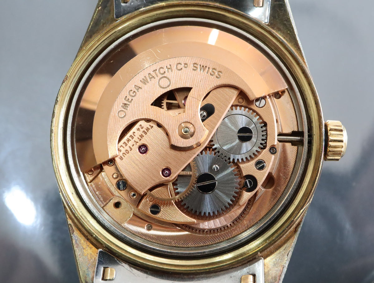 1968 Near MINT OMEGA Geneve 34mm 166.041 Automatic Champagne Dial Men's Vintage