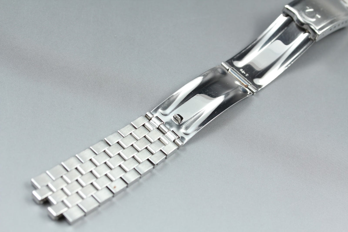 Near MINT OMEGA Brick Bracelet 19mm FF733/1040 Stainless Steel Men's Vintage