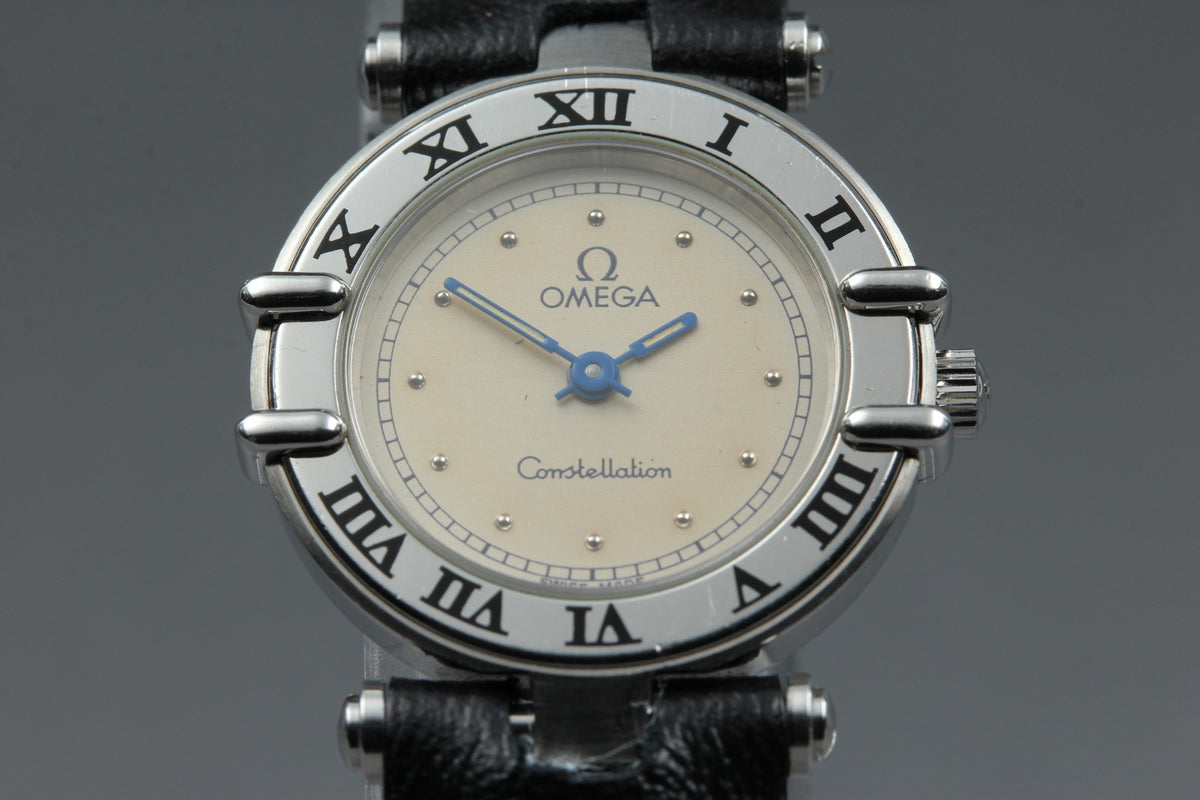 1989 Near MINT OMEGA Constellation 23mm 595.1080 Quartz White Women's Vintage