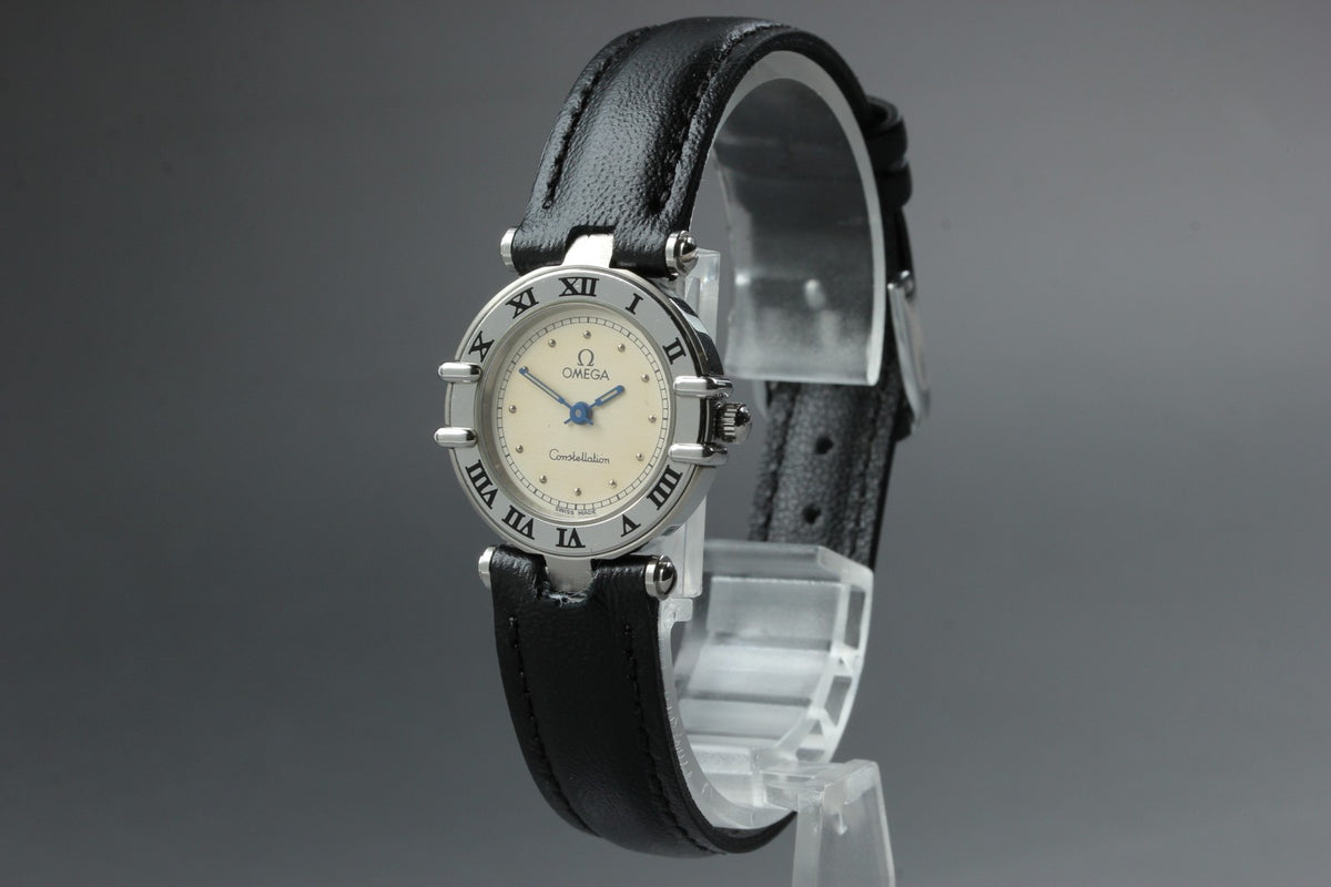 1989 Near MINT OMEGA Constellation 23mm 595.1080 Quartz White Women's Vintage