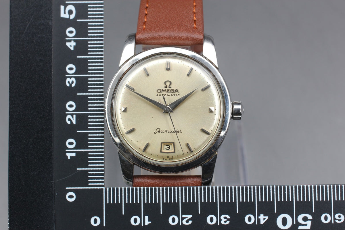 1954 OMEGA Seamaster 34mm 2757-4 Bumper Automatic Silver Dial Men Vintage Exc+5