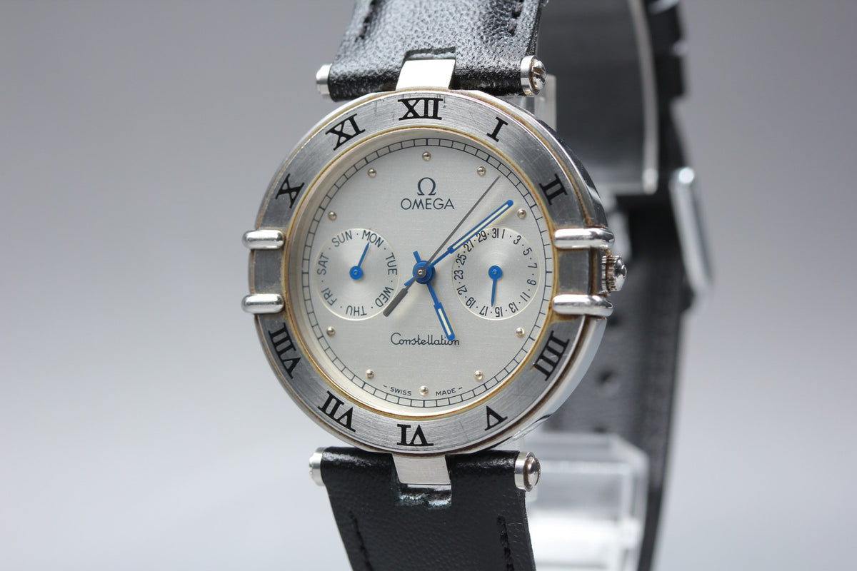 1986 Near MINT OMEGA Constellation 33mm 196.1070 Quartz Silver Dial Men Vintage
