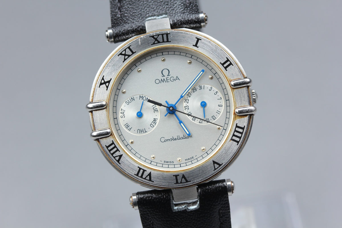 1986 Near MINT OMEGA Constellation 33mm 196.1070 Quartz Silver Dial Men Vintage