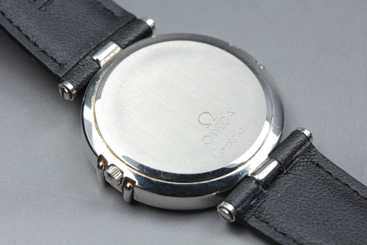 1986 Near MINT OMEGA Constellation 33mm 196.1070 Quartz Silver Dial Men Vintage