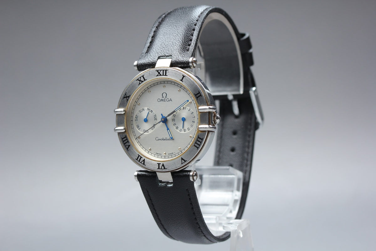 1986 Near MINT OMEGA Constellation 33mm 196.1070 Quartz Silver Dial Men Vintage