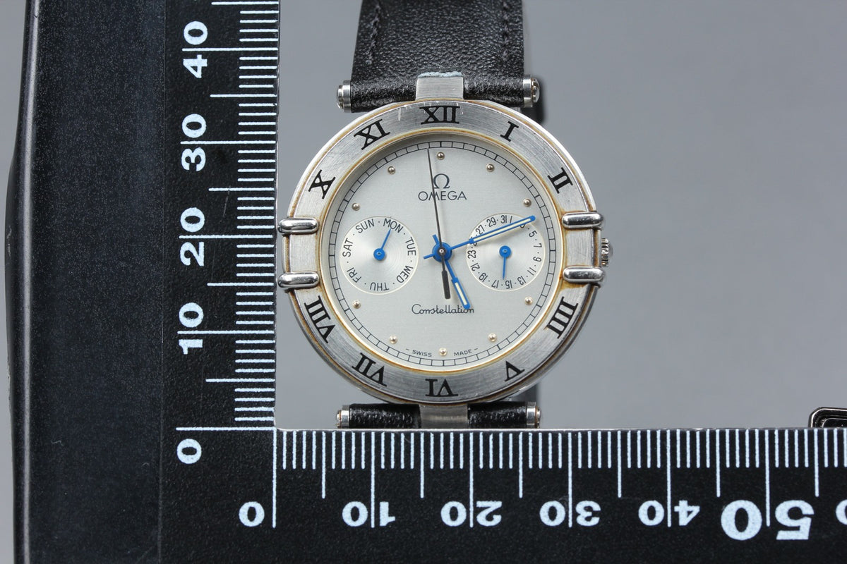 1986 Near MINT OMEGA Constellation 33mm 196.1070 Quartz Silver Dial Men Vintage