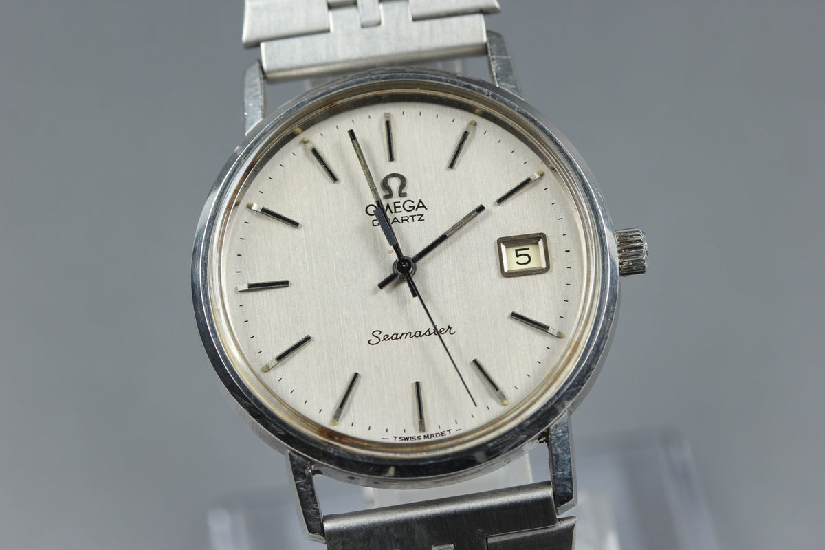 1977 Near MINT OMEGA Seamaster 35mm 196.0079 Quartz Silver Dial Men's Watch