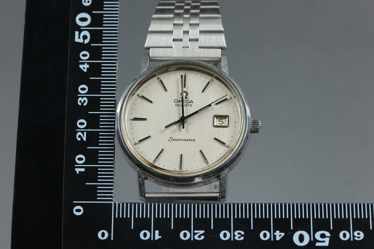1977 Near MINT OMEGA Seamaster 35mm 196.0079 Quartz Silver Dial Men's Watch