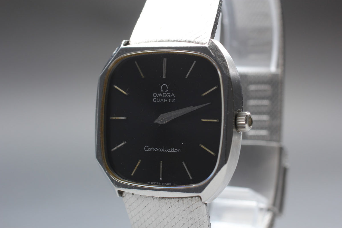 1978 Near MINT OMEGA Constellation 32mm 191.0014 Quartz Black Dial Men's Vintage