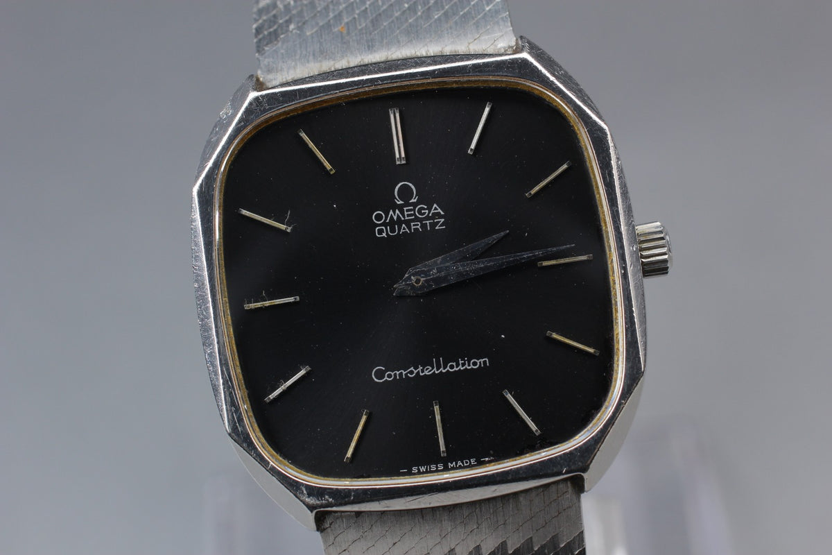 1978 Near MINT OMEGA Constellation 32mm 191.0014 Quartz Black Dial Men's Vintage