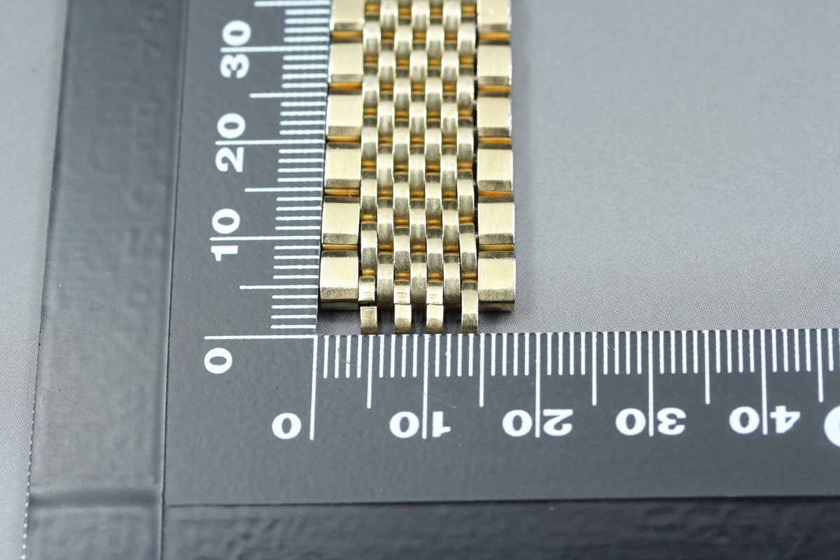 Near MINT OMEGA Beads of Rice Bracelet 18mm FF614/1037 Gold Plated Men's Vintage