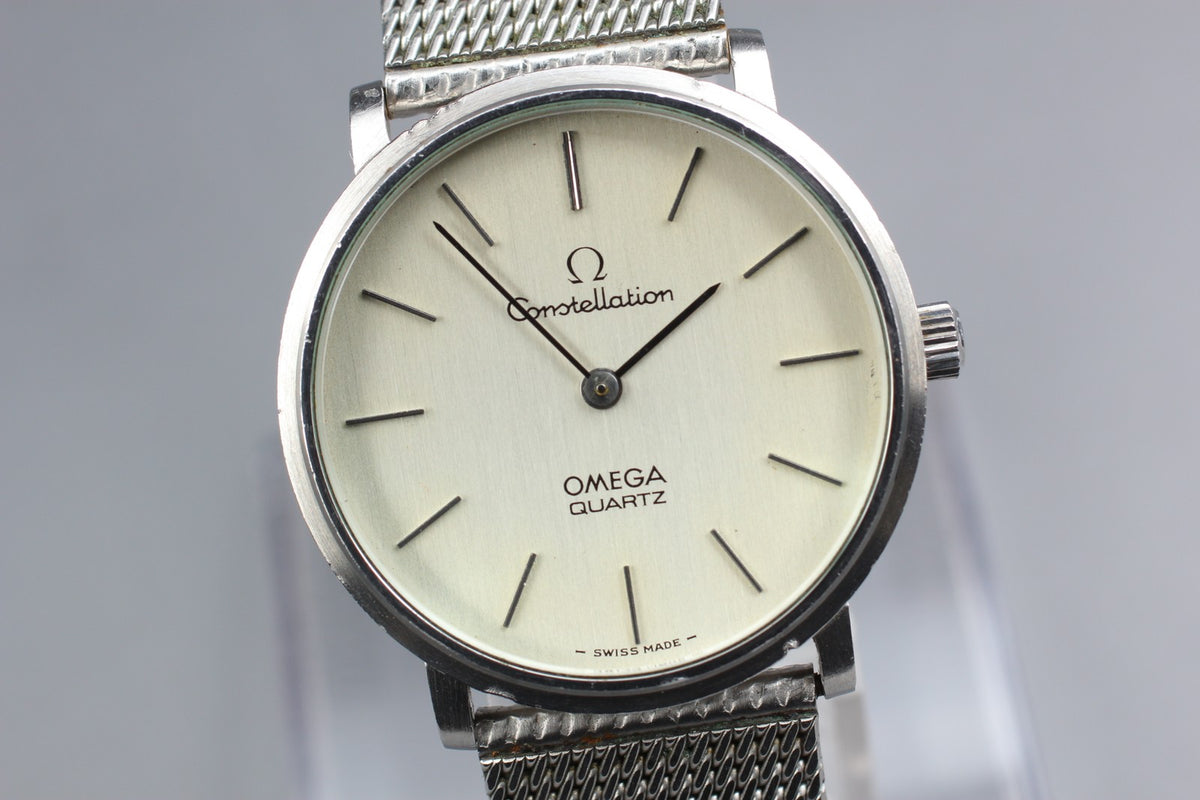 1975 Near MINT OMEGA Constellation 33mm 191.0032 Quartz Silver Dial Men Vintage
