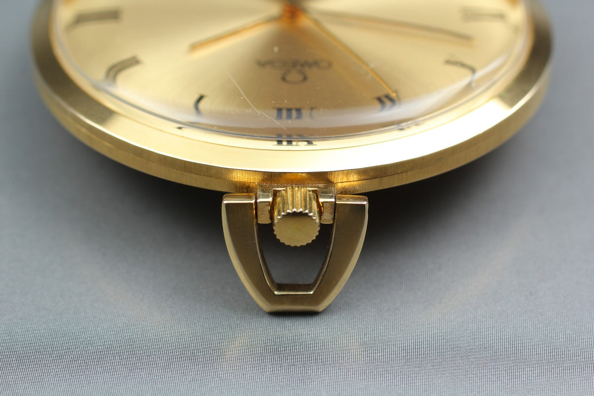 1972 Near MINT OMEGA De Ville Pocket Watch 44mm 131.1746 Manual Gold Roman Men's