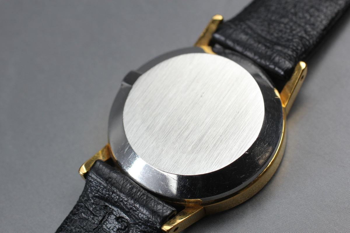 1978 Near MINT OMEGA De Ville 24mm 591.0044 Quartz Gold Dial Women's Vintage