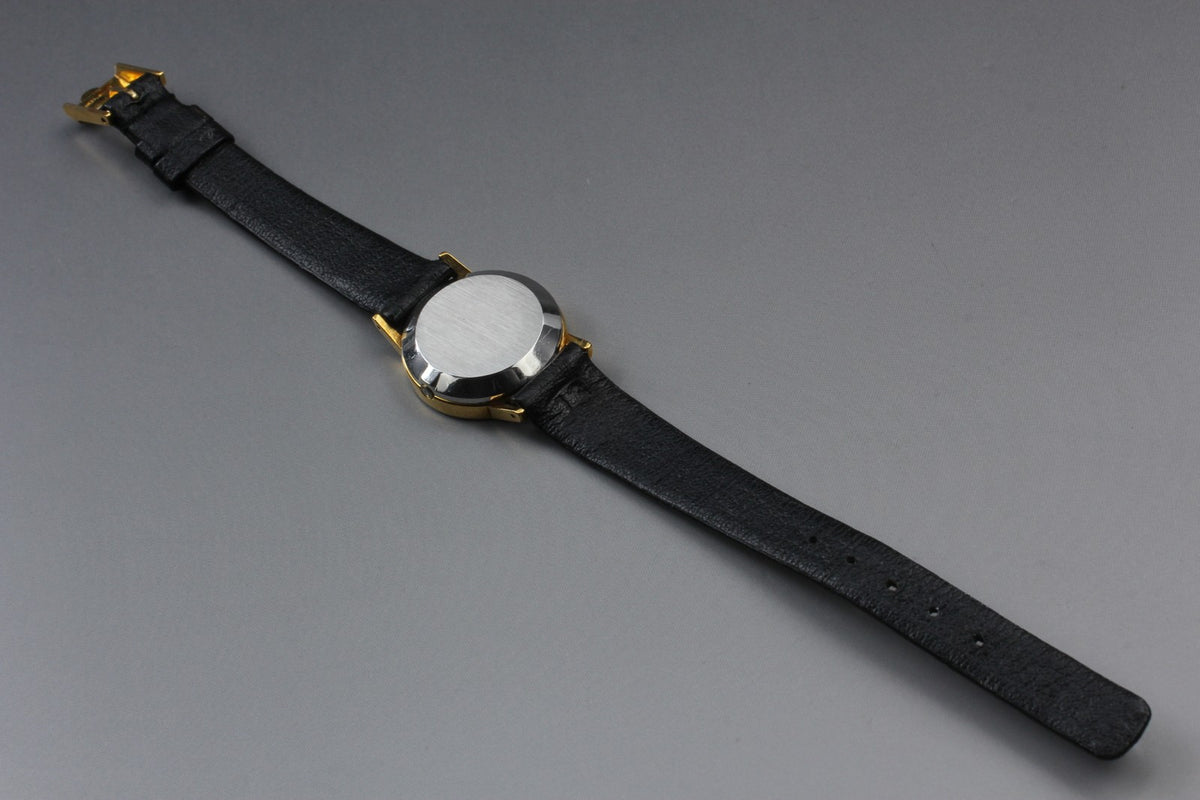 1978 Near MINT OMEGA De Ville 24mm 591.0044 Quartz Gold Dial Women's Vintage